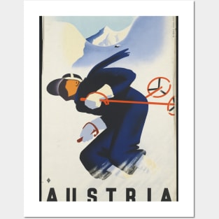 Austria Vintage Ski Poster Posters and Art